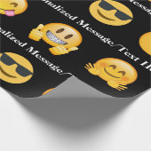 Aangepaste Emoji-tekst/bericht Cadeaupapier (Hoek)