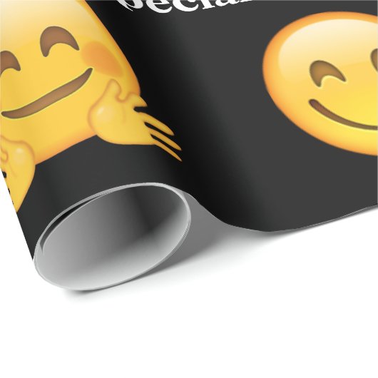 Aangepaste Emoji-tekst/bericht Cadeaupapier (Rol Hoek)