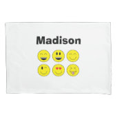 Aangepaste Emojis Pillowcase Kussensloop (Voorkant)