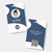 Aangepaste Employee Moderne Blob ID-kaart QR Badge (Voor- en achterkant)