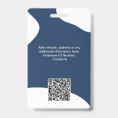 Aangepaste Employee Moderne Blob ID-kaart QR Badge (Achterkant)