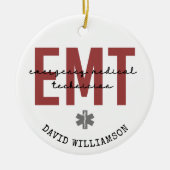 Aangepaste EMT-noodtechnicus Keramisch Ornament (Voorkant)