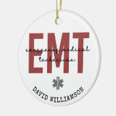 Aangepaste EMT-noodtechnicus Keramisch Ornament (Links)