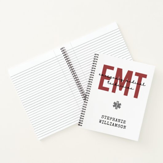 Aangepaste EMT-noodtechnicus Notitieboek (Binnen)