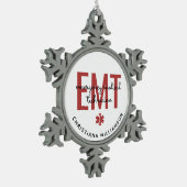 Aangepaste EMT-noodtechnicus Tin Sneeuwvlok Ornament (Links)