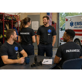 Aangepaste EMT / Paramedic Eerstehulpverlener T-shirt