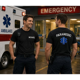 Aangepaste EMT / Paramedic Eerstehulpverlener T-shirt