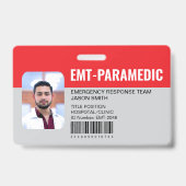 Aangepaste EMT-paramedic noodetoegang grijs Badge (Voorzijde)