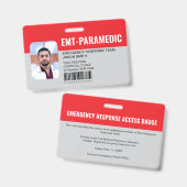 Aangepaste EMT-paramedic noodetoegang grijs Badge (Voor- en achterkant)