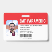 Aangepaste EMT-paramedic noodetoegang Rood Badge (Voorzijde)