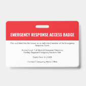 Aangepaste EMT-paramedic noodetoegang Rood Badge (Achterkant)