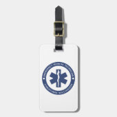 Aangepaste EMT Symbool Medische technicus Bagagelabel (Voorkant verticaal)