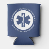 Aangepaste EMT Symbool Medische technicus Blikjeskoeler (Voorkant)