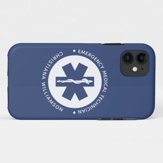 Aangepaste EMT Symbool Medische technicus Case-Mate iPhone Case (Achterkant (horizontaal))