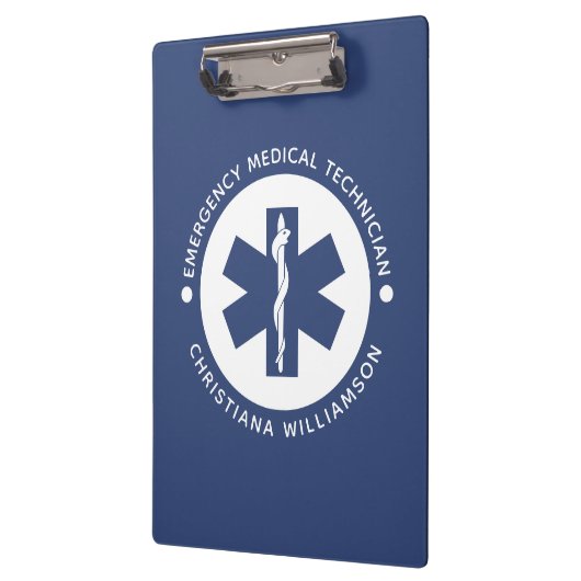 Aangepaste EMT Symbool Medische technicus Klembord (Links)