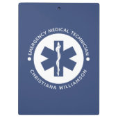 Aangepaste EMT Symbool Medische technicus Klembord (Achterkant)