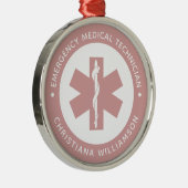Aangepaste EMT Symbool Medische technicus Metalen Ornament (Rechts)