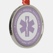 Aangepaste EMT Symbool Medische technicus Metalen Ornament (Rechts)