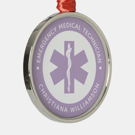 Aangepaste EMT Symbool Medische technicus Metalen Ornament (Rechts)