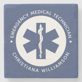 Aangepaste EMT Symbool Medische technicus Stenen Onderzetter