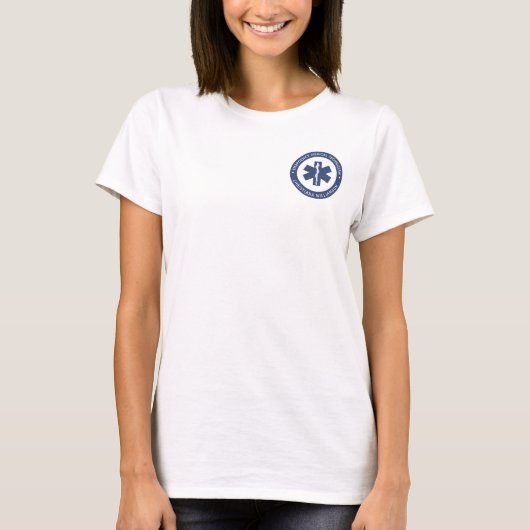Aangepaste EMT Symbool Medische technicus T-shirt (Voorkant)