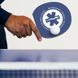 Aangepaste EMT Symbool Medische technicus Tafeltennisbatje