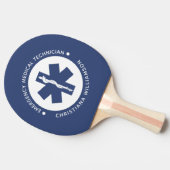 Aangepaste EMT Symbool Medische technicus Tafeltennisbatje (Zijkant)