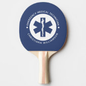 Aangepaste EMT Symbool Medische technicus Tafeltennisbatje (Voorkant)