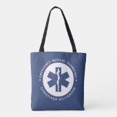 Aangepaste EMT Symbool Medische technicus Tote Bag (Achterkant)