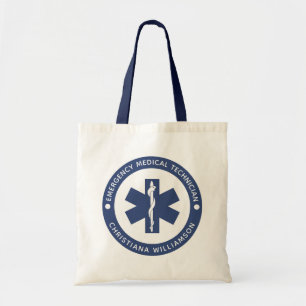 Aangepaste EMT Symbool Medische technicus Tote Bag