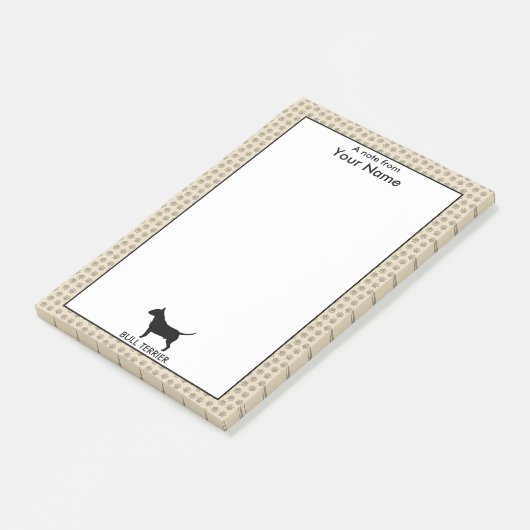Aangepaste en aangepaste bull Terrier Post-it® Notes (Schuin)