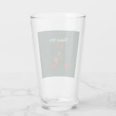 Aangepaste en gepersonaliseerde bloemengeschenk glas (Achterkant)