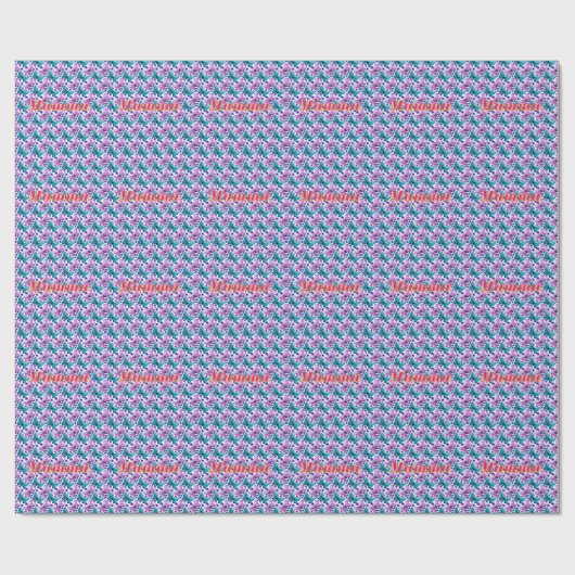 Aangepaste en gepersonaliseerde vlindervormige blo cadeaupapier (Vlak)