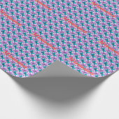 Aangepaste en gepersonaliseerde vlindervormige blo cadeaupapier (Hoek)