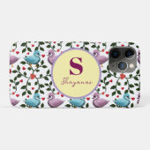 Aangepaste en gepersonaliseerde vogels patroon Case-Mate iPhone case (Achterkant (horizontaal))