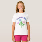 Aangepaste en gepersonaliseerde waterverf bloemeng t-shirt (Voorkant volledig)