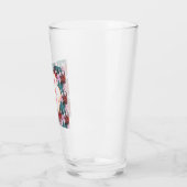 Aangepaste en gepersonaliseerde waterverf bloemstu glas (Links)