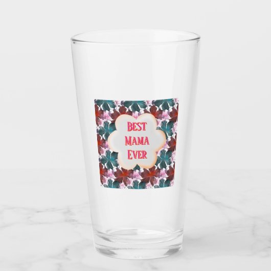 Aangepaste en gepersonaliseerde waterverf bloemstu glas (Voorkant)