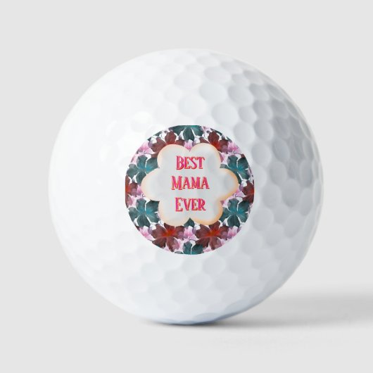 Aangepaste en gepersonaliseerde waterverf bloemstu golfballen (Voorkant)
