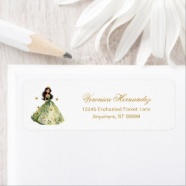 Aangepaste Enchanted Forest Quinceanera Adresetike Etiket