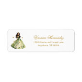 Aangepaste Enchanted Forest Quinceanera Adresetike Etiket (Voorkant)