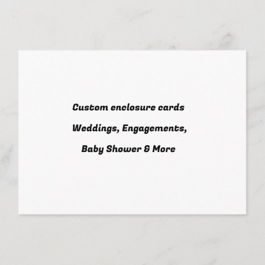 Aangepaste Enclosurekaarten - Bloem- of Folie-inze Informatiekaartje (Voorkant)