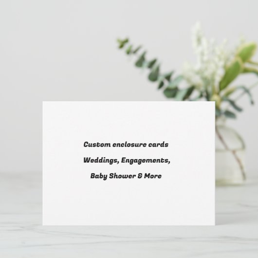 Aangepaste Enclosurekaarten - Bloem- of Folie-inze Informatiekaartje (Staand voorkant)