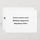 Aangepaste Enclosurekaarten - Bloem- of Folie-inze Informatiekaartje (Voorkant / Achterkant)