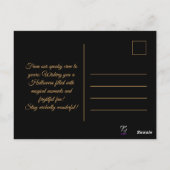 Aangepaste  enge gotische script Halloween Witch Briefkaart (Achterkant)