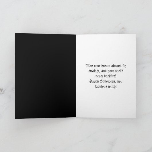 Aangepaste enge pompoen Spooky Basic Witch Hallowe Kaart (Binnen)