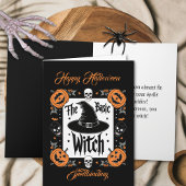 Aangepaste enge pompoen Spooky Basic Witch Hallowe Kaart