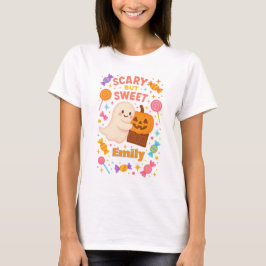 Aangepaste enge zoete Halloween T-shirt
