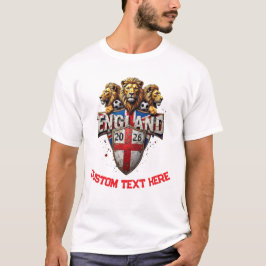 Aangepaste Engeland Nationaal Voetbalelftal Fan T-shirt