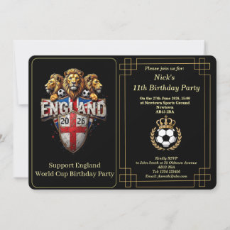 Aangepaste Engeland Voetbalteam 3 Leeuwen Verjaard Feestdagenkaart